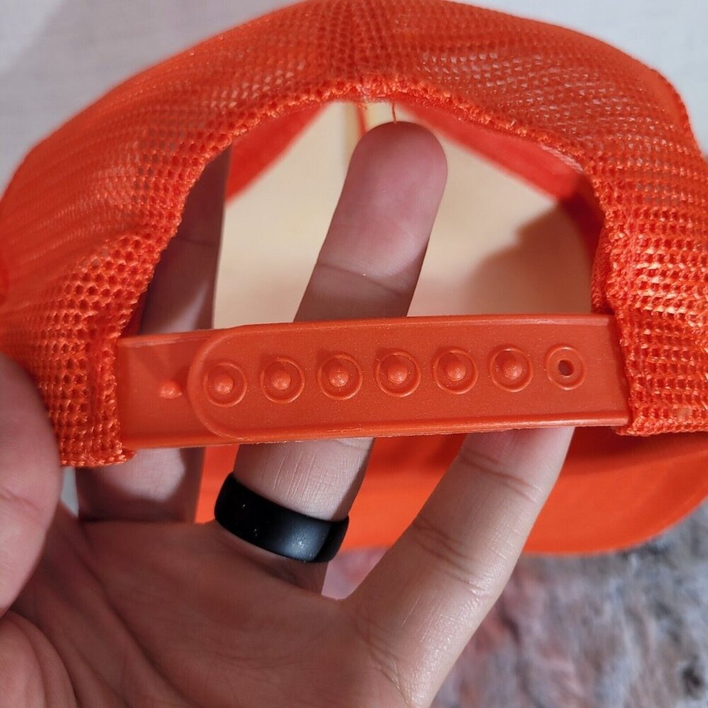 Vintage CDOH SHERA Colorado Dept Highways Trucker Hat Orange Mesh Snapback USA - Picture 4 of 6